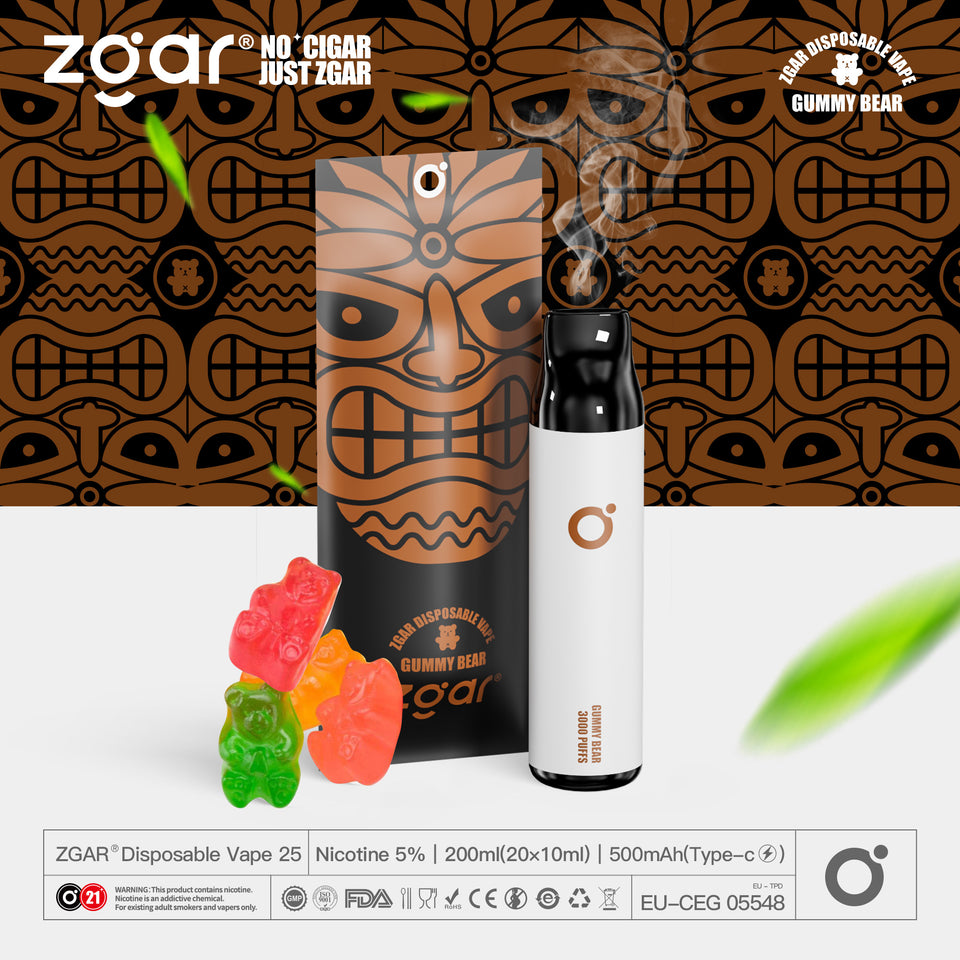 ZGAR ZG-25 3000 Puffs Disposable Vape nicotine 5% At best Price In Pakistan