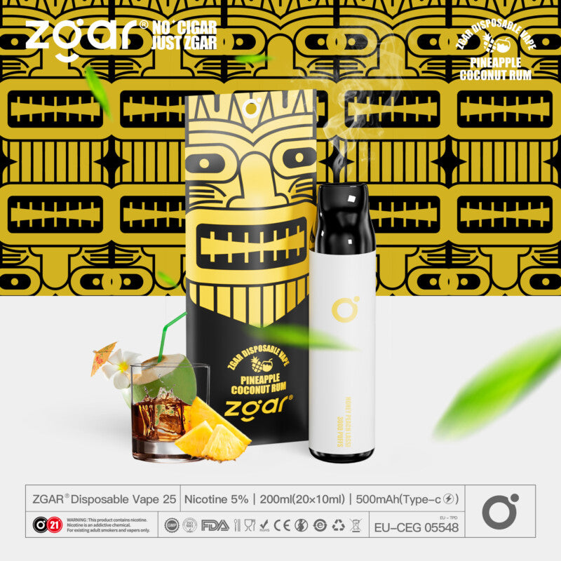 ZGAR ZG-25 3000 Puffs Disposable Vape nicotine 5% At best Price In Pakistan