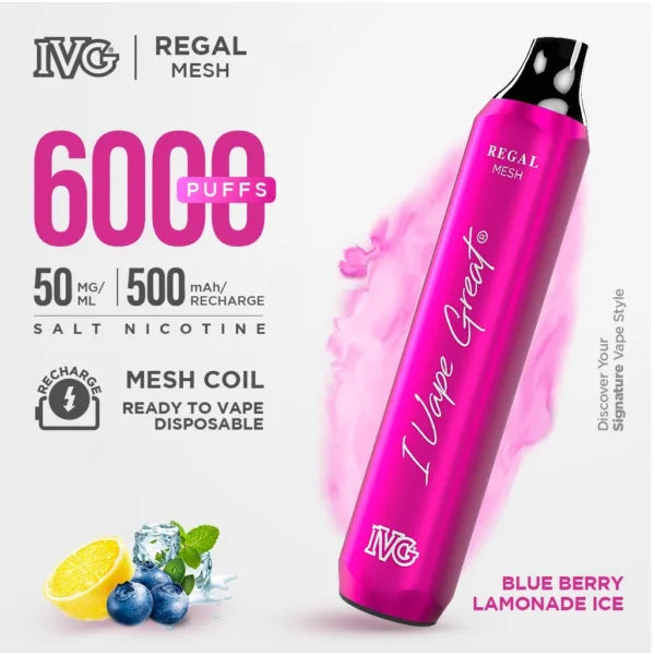 Ivg Regal Disposable 6000 Puffs 20 Mg At Best Price In Pakistan